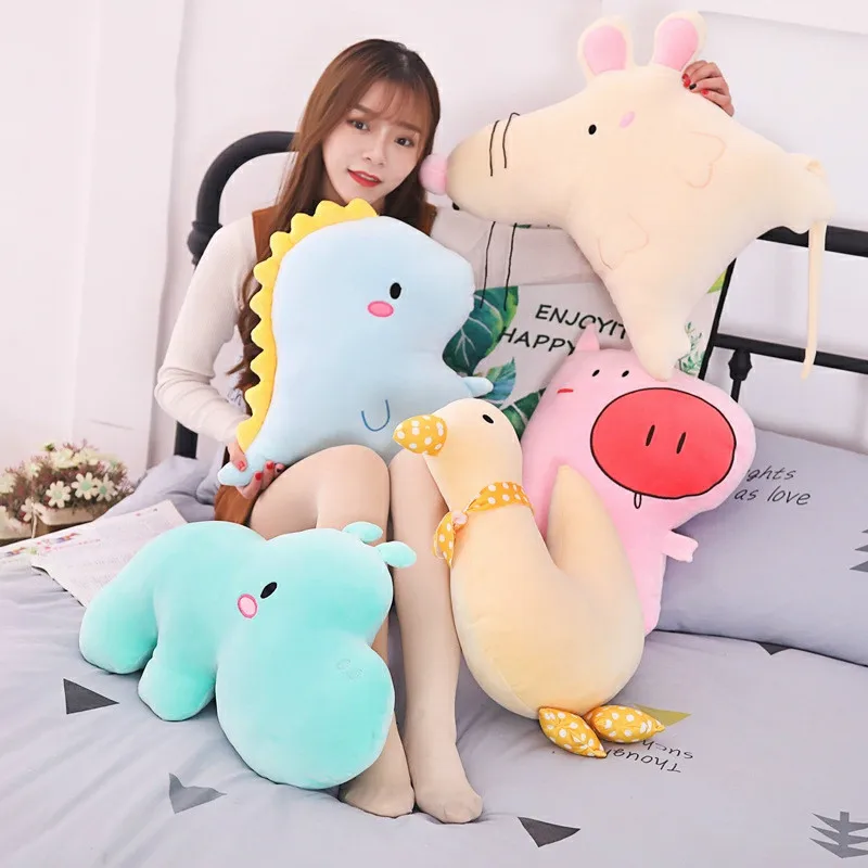 

Cute Cartoon Dinosaur Doll Plush Toys Mouse Pig Pillow Cartoon Cute Soft Toy Children Creative Gift Doll for Kids Girls