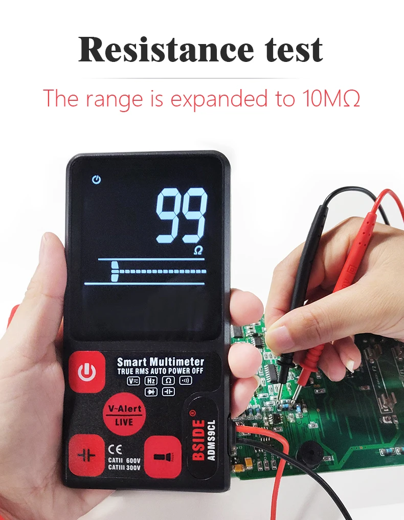 dc ac voltímetro capacitância diodo ncv ohm