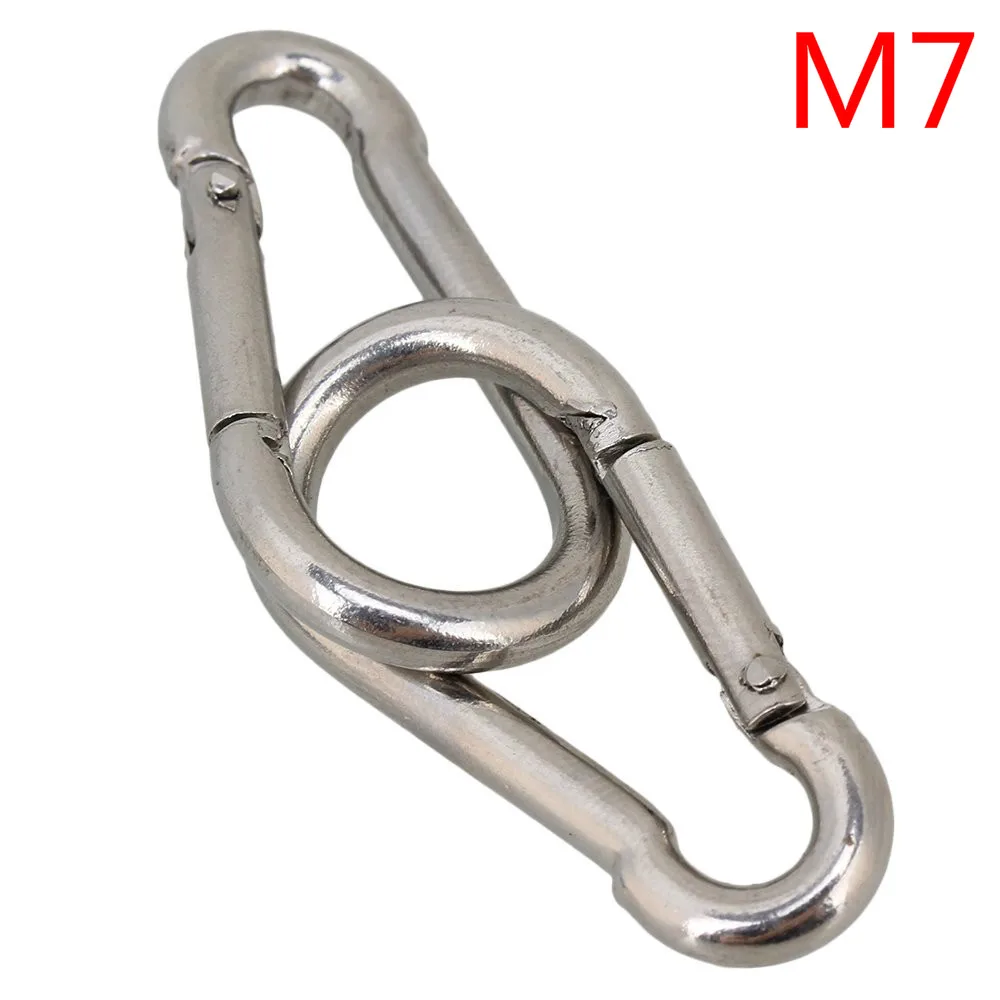 M4 M5 M6 M7 304 из нержавеющей стали многофункциональный пружинный карабин быстрый замок для цепочки кольцо крюк 25 шт. 10 шт. 5 шт