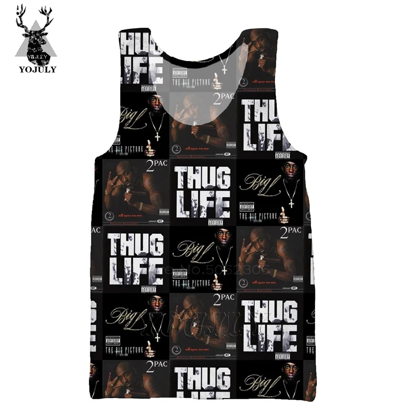 9 Legends Of хип-хоп рэппер 2pac жилет Мода off white Мужская 3d печать повседневная майка Мужская Уличная мускулаторная спортивная одежда V10 - Цвет: 9