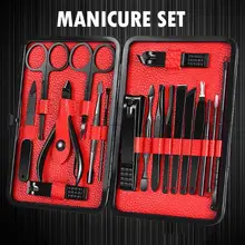 15/18 шт/набор маникюрные кусачки для ногтей педикюрный набор Резак Ножницы Набор PU портативный набор гигиены для путешествий Набор режущих инструментов для ногтей