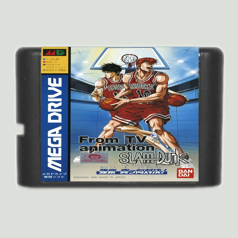 Из ТВ анимация Slam Dunk 16 бит MD игровая карта для sega Mega Drive для Genesis