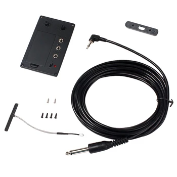 

Durable Violin Silent Eq Preamp Pickup With Plug Hole Cable Screws Set 4/4 Violin Parts