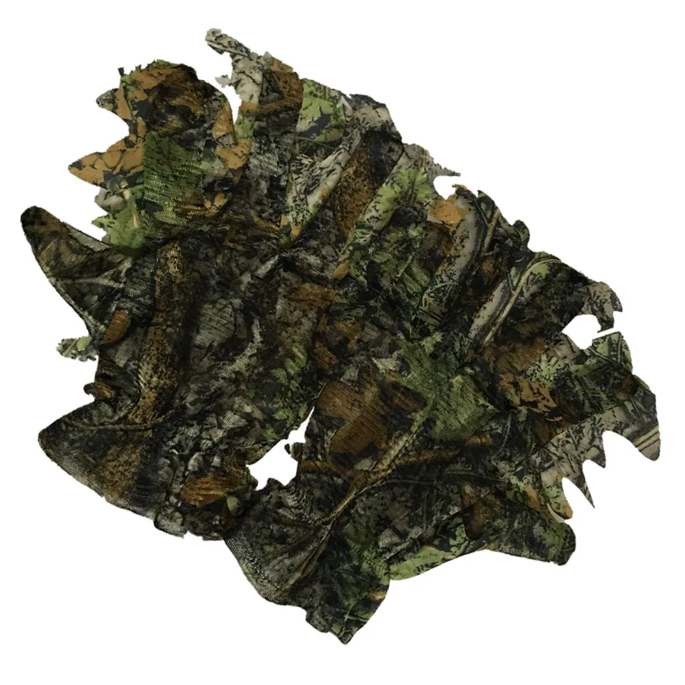 Free Size 3D Maple Leaves Bionic Camouflage Hunting Shooting Gloves Tactical Combat CS Camo Gloves Jungle Photograph Thin