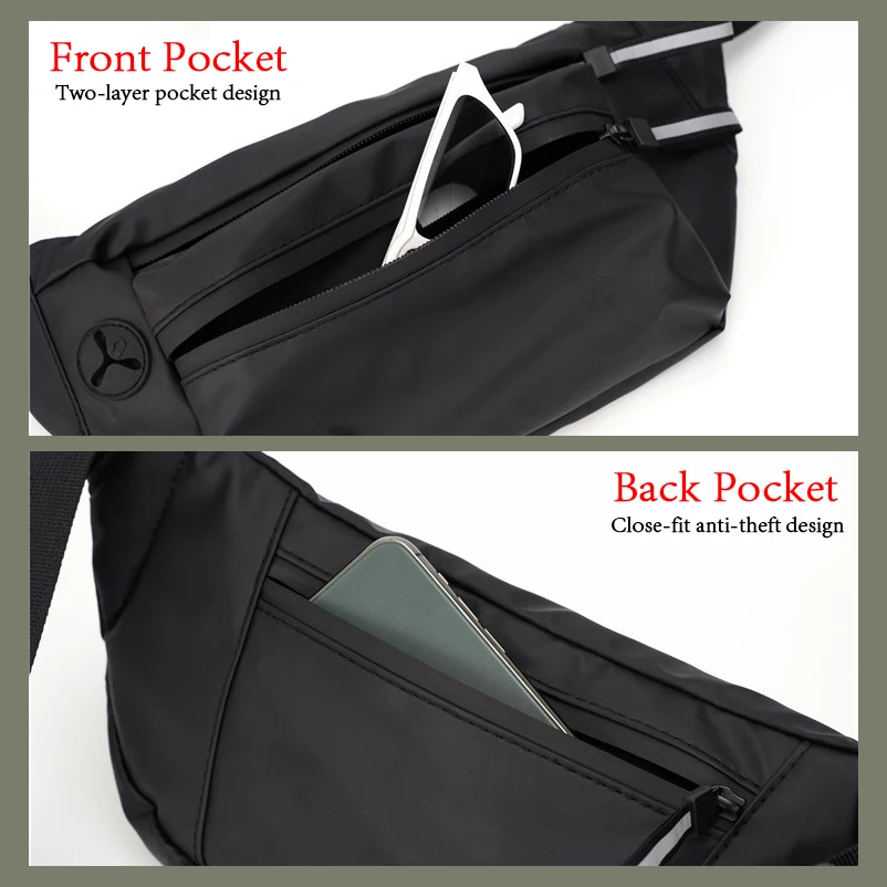 Waist Bag Waterproof Fanny Pack Fashion Men Women Chest Pack Outdoor Crossbody Bags Large Capacity Belt Bags Hip Waist Packs
