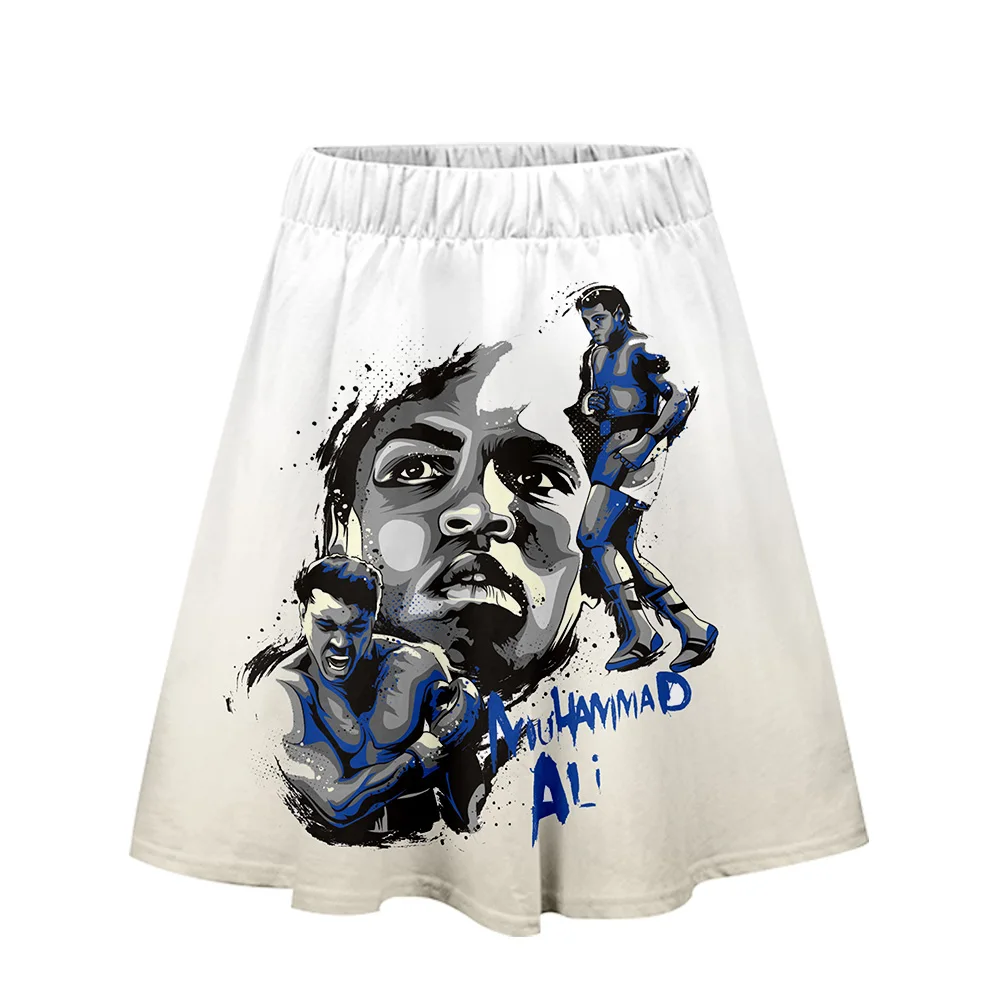 Muhammad Ali юбка с объемным узором Harajuku летняя юбка с высокой талией и рисунком Kawaii эксклюзивная Популярная Женская 3D короткая юбка XS-2XL