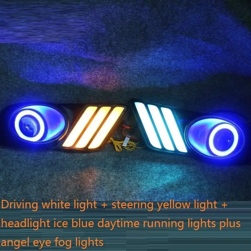 MODEL B Luces Para Стайлинг Cob аксессуар дневные ходовые наружные Автомобильные светодиодные фары передние противотуманные фары в сборе 17 для Honda Gienia - Цвет: MODEL B