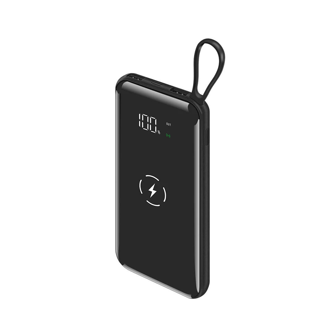 Wireless Power Bank Waterproof Full Screen Portable 30000 MAh Dual USB for All Phone Powerbank Fast Charging External Battery