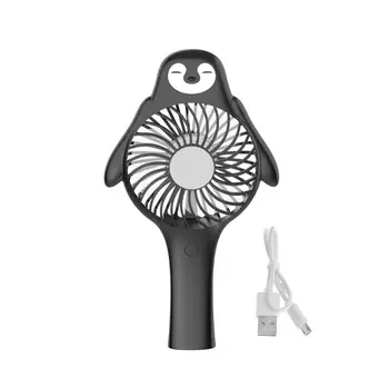 

Penguin Handheld USB Rechargeable Fan Cooler Portable 3 Speed Adjustable Mini Fan Desktop Cooling Fan 4XFB