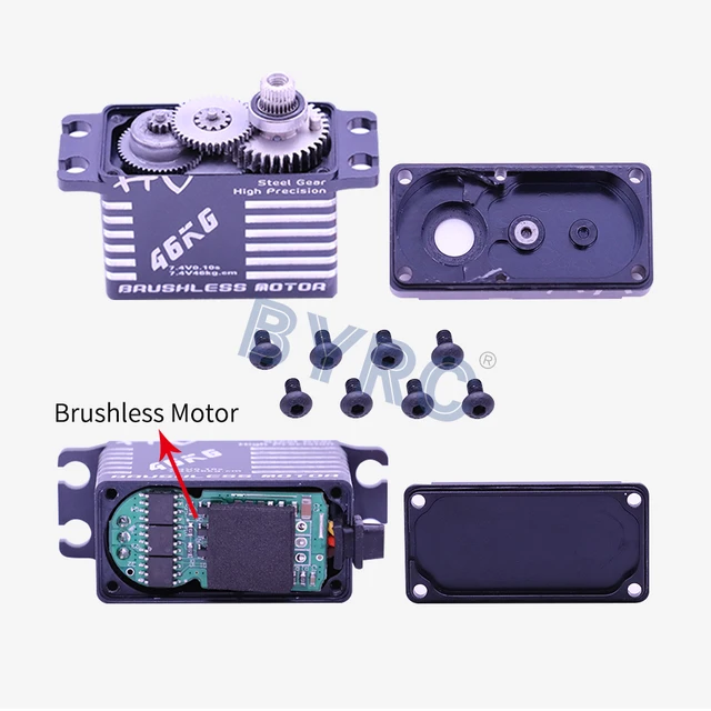 JX Servo CLS-HV7346MG 46KG Coreless Digital Servo - High Torque Steel Gear, 7.4V, Waterproof, With 25T Horn