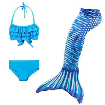 

Kids Mermaid Tail Swimsuit Bikini Mermaid Princess Costumes Dress Girls Cosplay Zeemeerminstaart Buy Monofin Together C45708CH