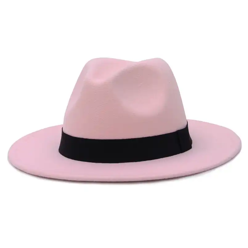 breite Krempe Rot HUDANHUWEI Damen Fedora-H/üte mit G/ürtelschnalle Panama-Fedora-Kappe Einheitsgr/ö/ße