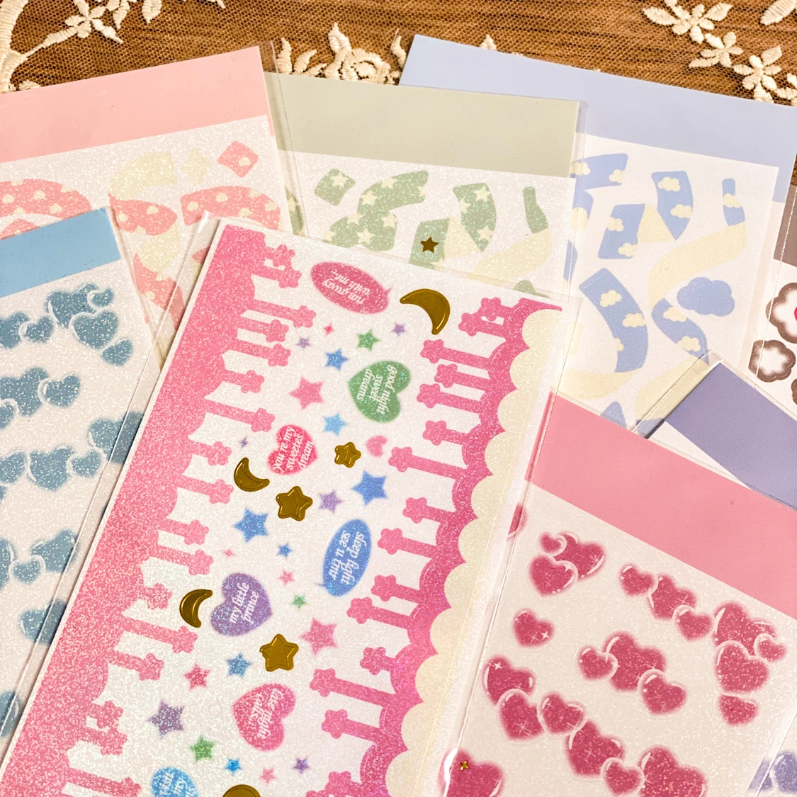 Set 16 Fogli Adesivi Carini Coreani NICENEEDED – Adesivi Decorativi Per Scrapbooking, Album, Biglietti, Ecologici - 3