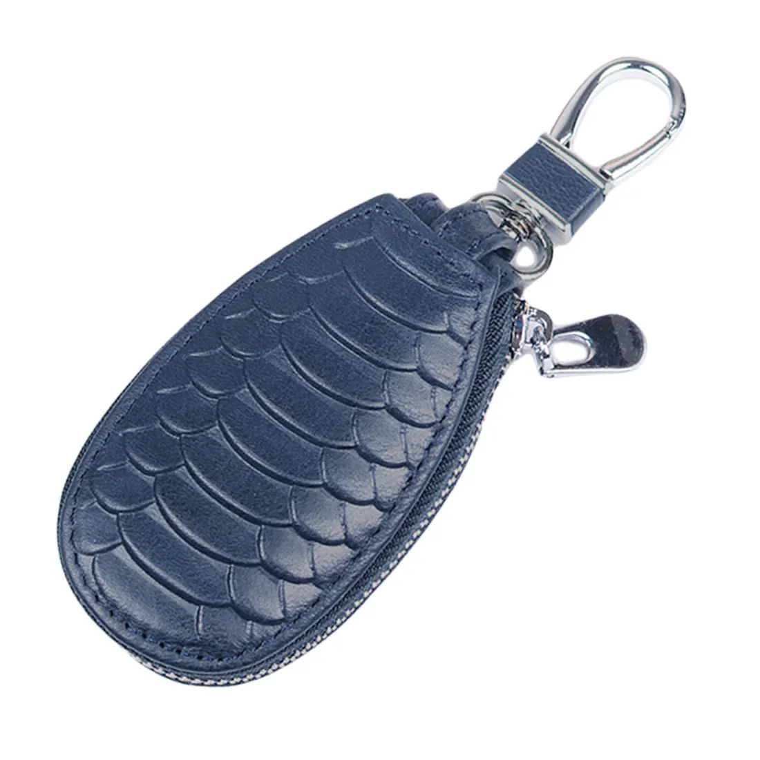 royal blue Унисекс из натуральной кожи держатели ключей от автомобиля ключница для Для мужчин модные туфли со змеиным узором дома корпус-брелок для ключей кошелек для ключей - Цвет: royal blue