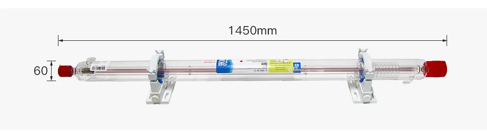 WaveTopSign WT-H4 100 Вт Co2 лазерная трубка длиной 1450 мм диаметр. Стеклянная трубка 60 мм для CO2 лазерной гравировки и резки