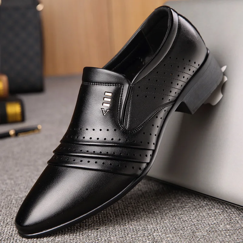 

Luxury Men Business Leather Dress Shoes Formal Wedding Shoes