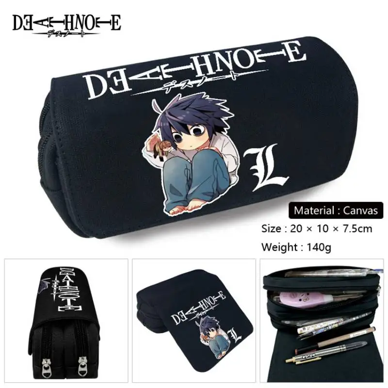 Death Note-Estuche de lápices para Cosplay, bolso de cosméticos papelería, caja escolar para estudiantes, bolsa de regalo
