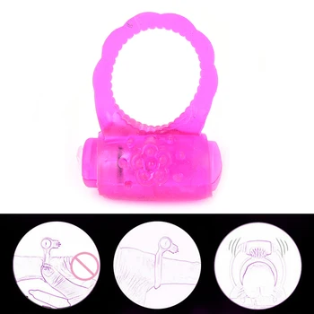 1PC Vibrator Ring Massage Stick Masturbation Lasting Delay Cocking Stimulate Utensils Massage Clitoris Anal Vibration For Men 2
