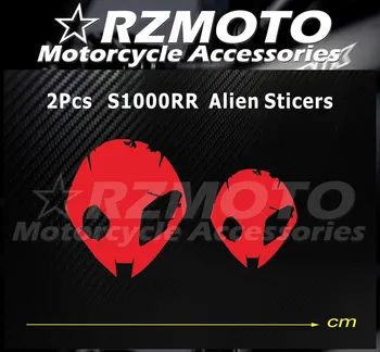 

NEW Fit For BMW S1000RR Alien HP4 Head Motorcycle Sticker Decal Logo Pad Fairing Colur DIY RZMOTO RED