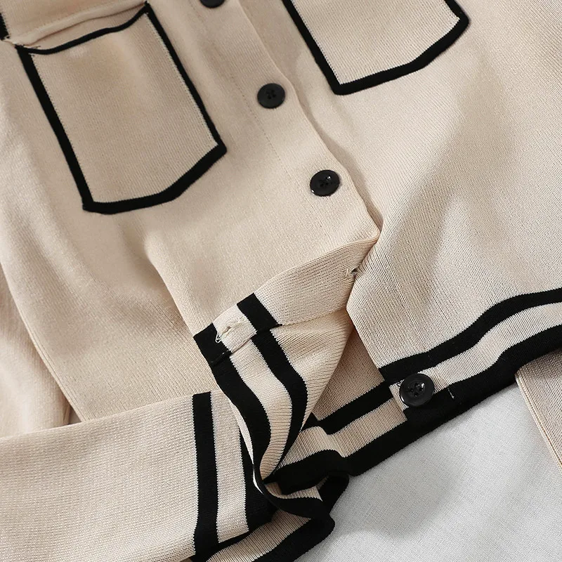 Комплект из двух предметов женский элегантный трикотажный комплект с брюками