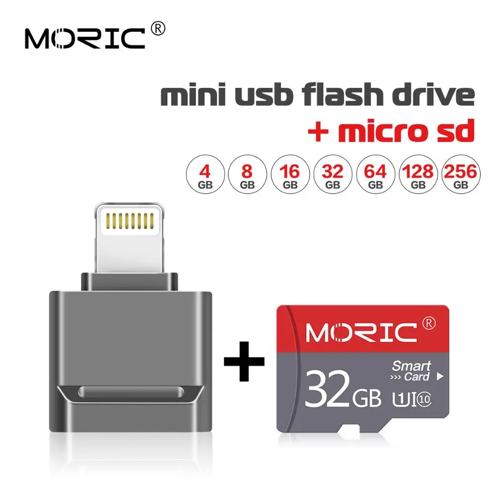 Флеш-накопитель USB 32 гб карта Micro SD 64 флэш-накопитель для iPhone 5s/5c/6/6 Plus/7/ipad кардридер