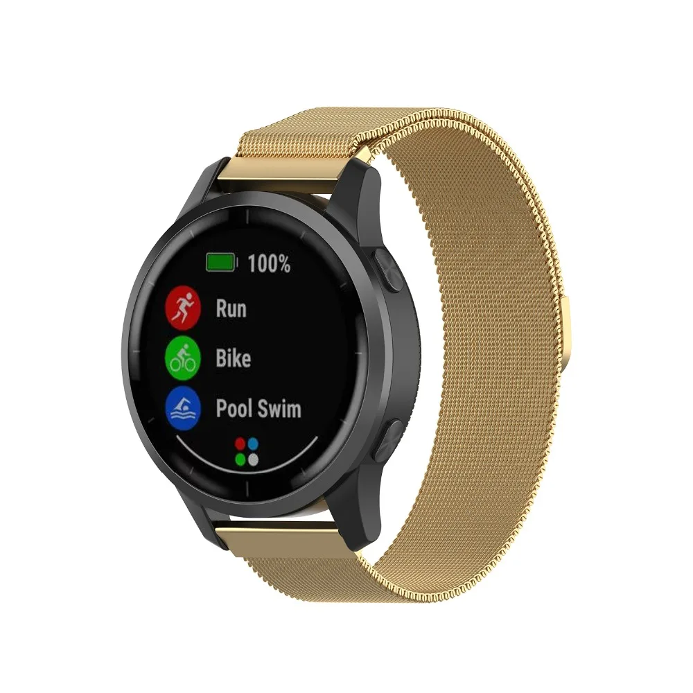 18 мм 20 мм 22 мм ремешок для часов для HUAWEI Watch GT 2 спортивный Магнитный Миланский стальной браслет для samsung Galaxy WATCH active 2