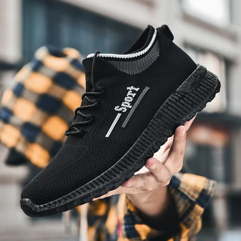 

Trend Men Fly-knit Sneakers Spring New Running Shoes Men Sports Shoes Men Blade Shoes Jogging Walking Sneakers Plus Size 46
