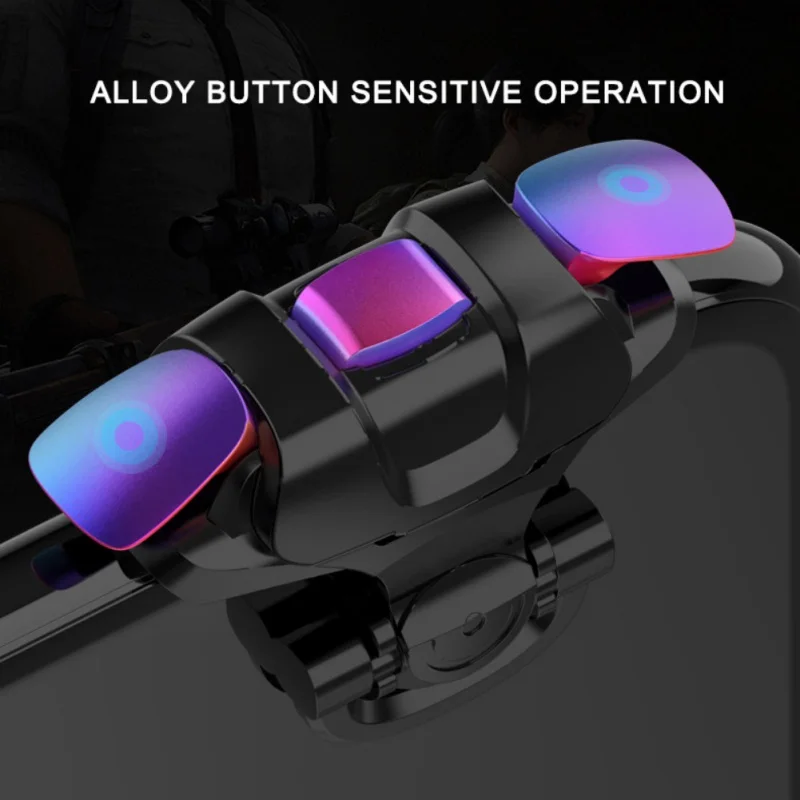  1 Pair Mobile Phone Game Shooter Controller Trigger Universal Metal Fire Button For PUBG