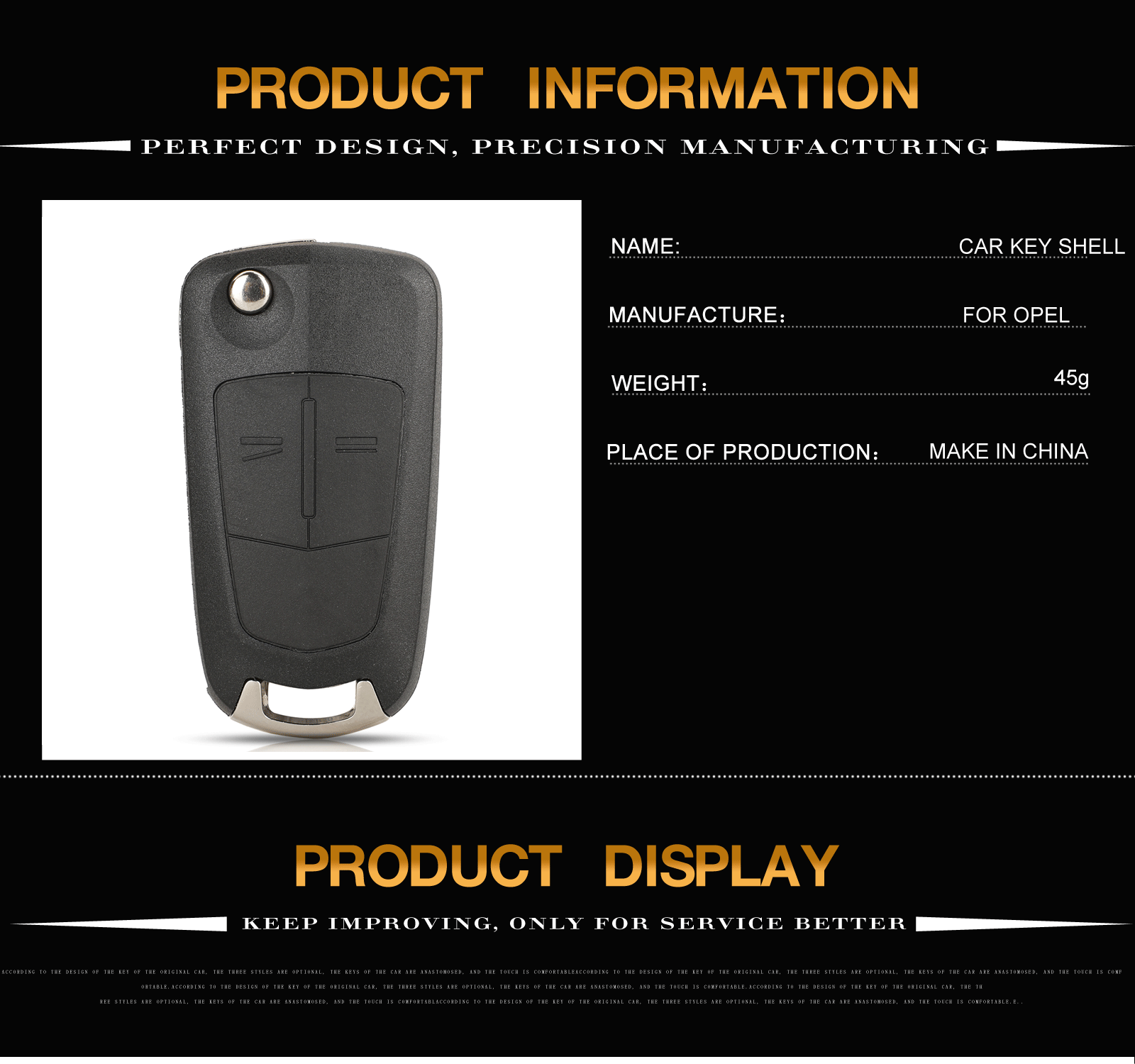 Jingyuqin faltbare Remote-Autos chl üssel schale für Chevrolet Captiva für Opel Antara Tasten mit Dwo5 Blade Cover Case Ersatz – Detail 2