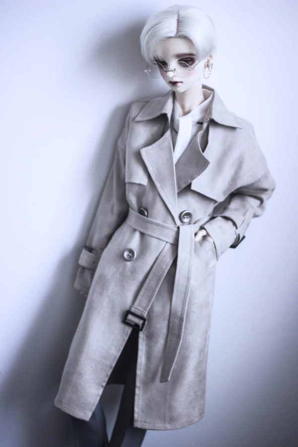 Beige Новинка, 1 шт., двубортная ветровка bjd, Одежда для куклы, зеленый, бежевый цвет, для 1/3, 1/4, UNCLE SD10, модная Кукла bjd, аксессуары - Цвет: Beige