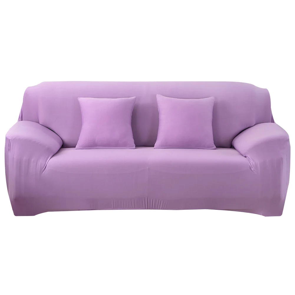 Light Purple Meijuner чехол для дивана сплошной цвет эластичный универсальный чехол все включено противоскользящие Чехлы для дивана полотенце для столовой Y402 - Цвет: Light Purple