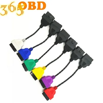 

6 Color Diagnostic Cables Leads for Multi ECUScan / Fiat ECUScan for Fiat , for Alfa Romeo and for Lancia Free shipping