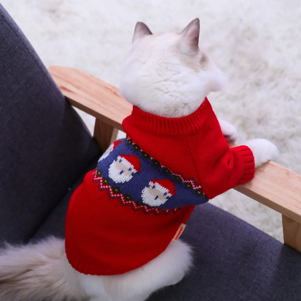 HOOPET Pet Christmas Clothes Christmas Cat Clothes Cotton Pet