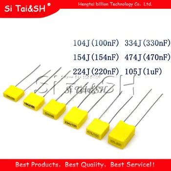 

100pcs Polypropylene Safety Plastic Film 100V 1nF ~ 470nF 100nf 220nf 10nf 47nf 22nf 1nf 0.47uf 0.1uf Correction capacitor