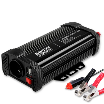 

BYGD Power Inverter 500W 12V DC to 220V-240V AC Converter with EU socket and 2x1.0A USB Ports Car Inverter