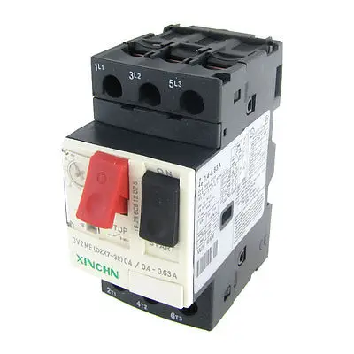 

3P Motor Starter Circuit Breaker Protector DIN Rail Mount 0.4-0.63A 690V