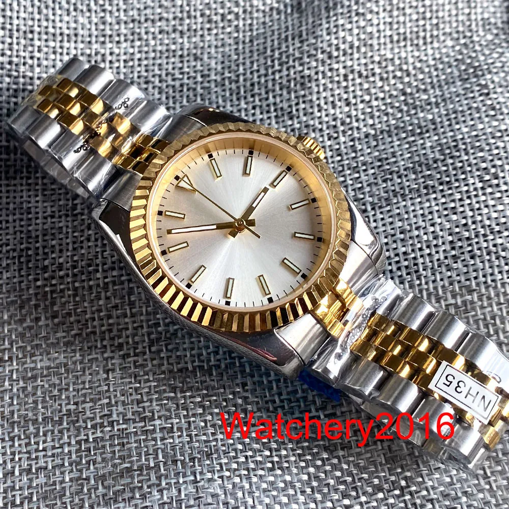 New 36mm 39mm Luminous Gold Sapphire Glass Polished NH35 PT5000 MIYOTA 8215 Automatic Movement Mens Watch Jubilee Bracelet