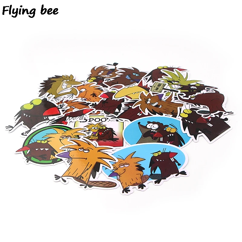 Flyingbee 20 шт. сердитый Бобр наклейка забавная Милая наклейка s для DIY багажа ноутбука скейтборда автомобиля велосипеда наклейка s X0350