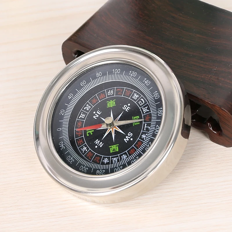 Portable Aluminum Lightweight Emergency Compass Outdoor Survival Compass Tool Navigation Wild Tool Black