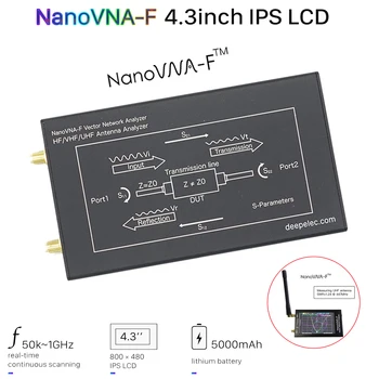 

2020 NEW 4.3" LCD Display NanoVNA VNA NANOVNA-F HF VHF UHF Vector Network Analyzer Antenna Analyzer Aluminum Case 5000mAh Batter