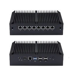 Free Shipping Qotom x86 Mini Computer Router with 8 Gigabit Lan, Core I3 I5 I7 Gateway Home Router,Q300GE Fanless