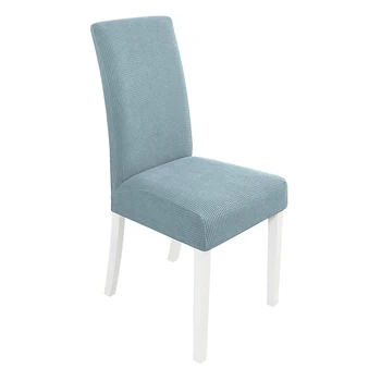 

Check Pattern Washable Fleece Kitchen Removable Dining Room One Piece Hotel Chair Cover Universal Soft Elastic Slipcovers