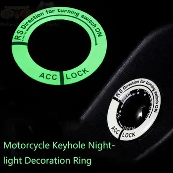 

3D Gel Glow Key Ring Sticker Luminous Ignition Switch Cover Car Styling Circle Light Decoration Universal For Auto Motorcycle