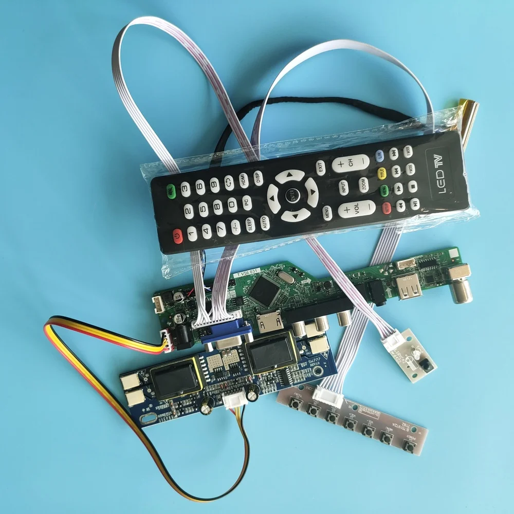 Módulo de controlador compatible con HDMI y LCD, dispositivo de 19 VGA AV 30pin, 4 lámparas digitales, 1440X900 TV USB, para M190PW01 V0