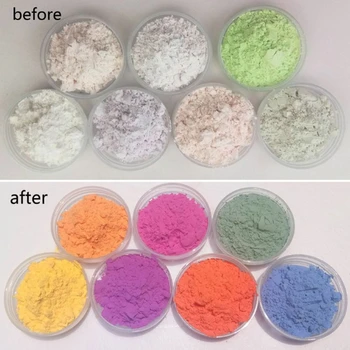 

7 Color Sunlight Reactive Pigment Kit UV Color Change Pigment Powder Exposed to Sunlight or UV Light Colorant Art Crafts