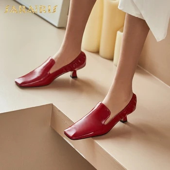 

Sarairis Hot Sale 2020 Genuine Leather Strange Style Casual Pumps Woman Shoes Slip-On Shallow Comfortable Shoes Women Pumps