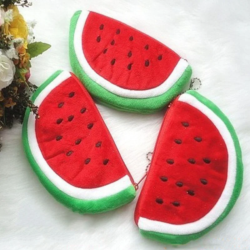 

Super Kawaii Watermelon Summer Fruits - Plush Cotton Hand Coin Purse & Wallet Pouch Case Pocket Drop Shipping