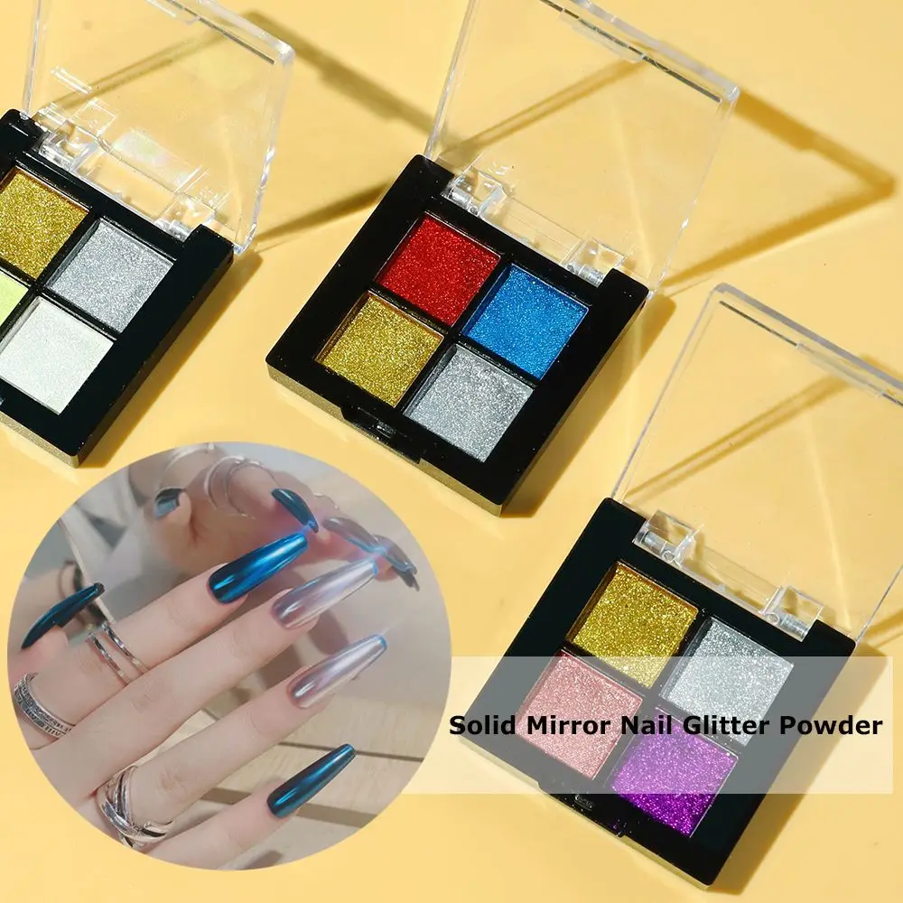 Голографический лазер Aurora твердый зеркальный блестящий порошок для ногтей