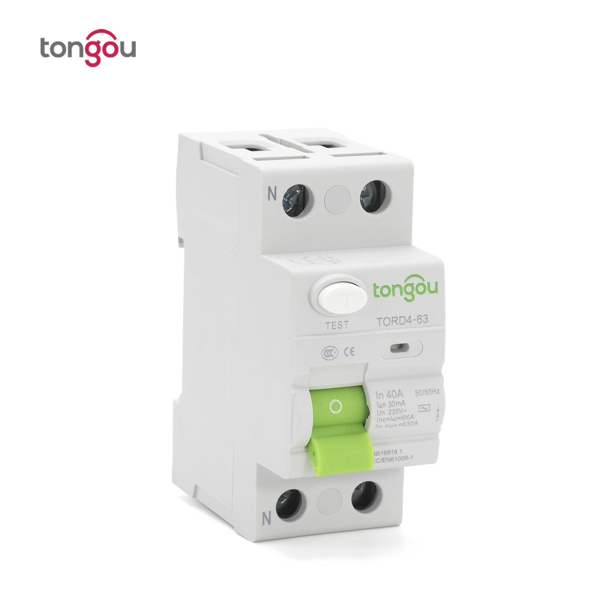 AC 2P 16A 10mA 30mA 6KA RCCB RCD 110В 230В выключатель переменного тока дифференциальный