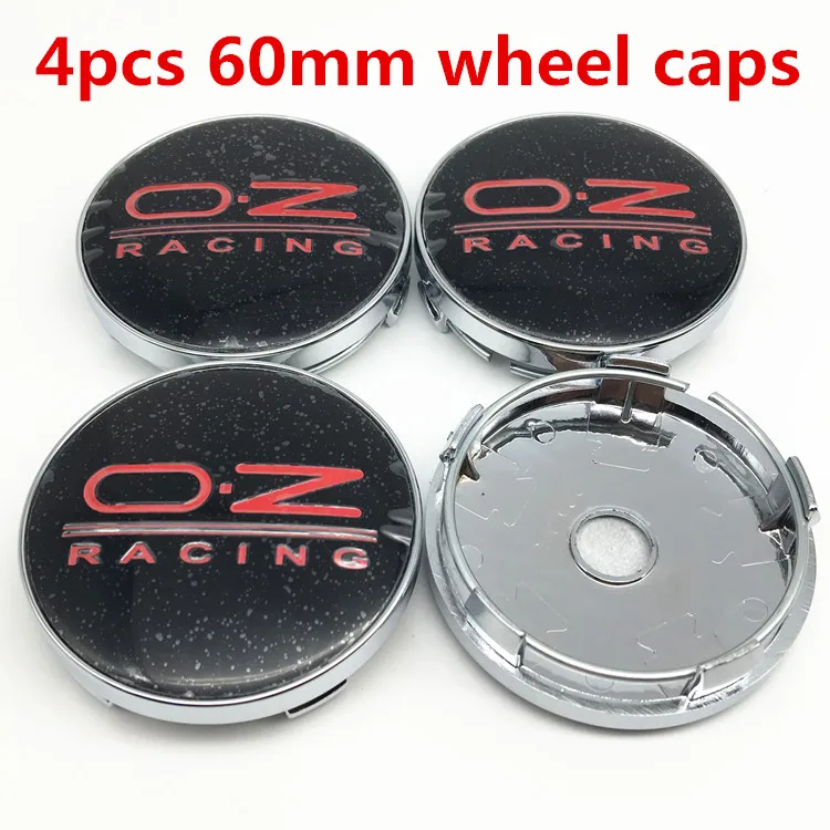4x 60mm Black Red 4 шт. 56 60 65 68 мм O.Z OZ Racing Центральная втулка колеса автомобиля Кепки логотип центра колеса Кепки s значок обод центр Кепки s Крышка Ступицы эмблема - Цвет: 4x 60mm Black Red